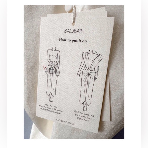 Baobab Mia Plunge V-Neck Gathered Midi Sheath Dress, NWT - Picture 10 of 15